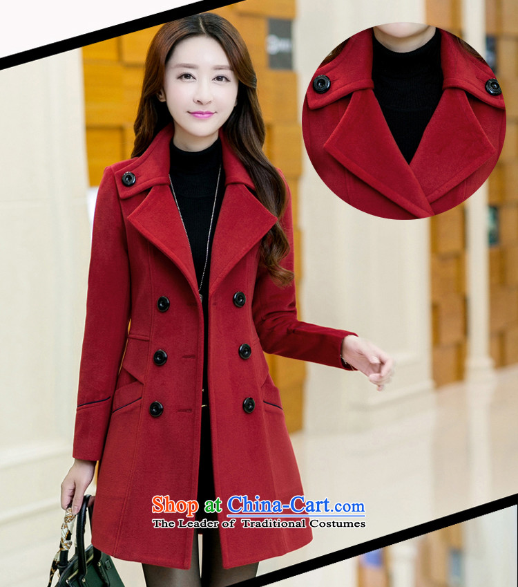 Sin has been Women Korean 2015 autumn and winter New Sau San? long coats Gross Gross large cashmere overcoat so Coat female wine red thick warm hot recommended pictures, prices, brand platters! The elections are supplied in the national character of distribution, so action, buy now enjoy more preferential! As soon as possible.