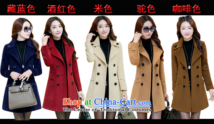 Sin has been Women Korean 2015 autumn and winter New Sau San? long coats Gross Gross large cashmere overcoat so Coat female wine red thick warm hot recommended pictures, prices, brand platters! The elections are supplied in the national character of distribution, so action, buy now enjoy more preferential! As soon as possible.