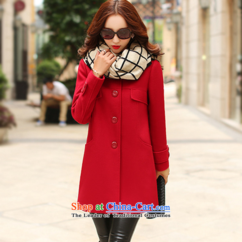 Night table wind   2015 Winter New Fox for Korean Gross Gross jacket girl who decorated? In long coats female MN1)? large red , L, night tables (yelanfengjing wind) , , , shopping on the Internet