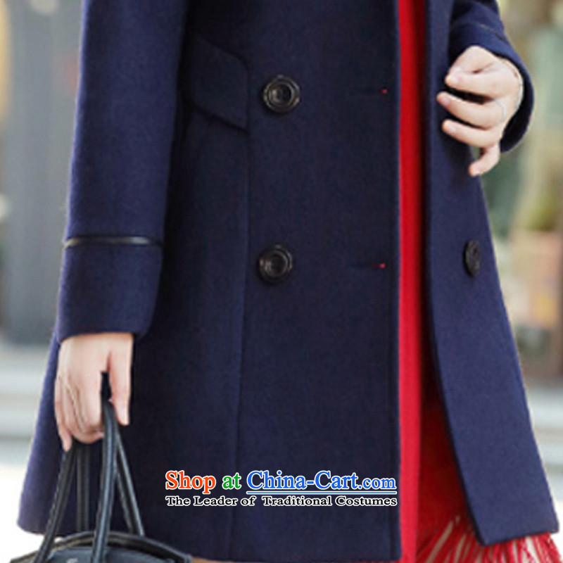 The amount is Princess Memnarch jackets for winter 2015 female new Korean version in Sau San long large double-a wool coat female MN78 navy  3XL, PRINCESS (feikete Memnarch) , , , shopping on the Internet