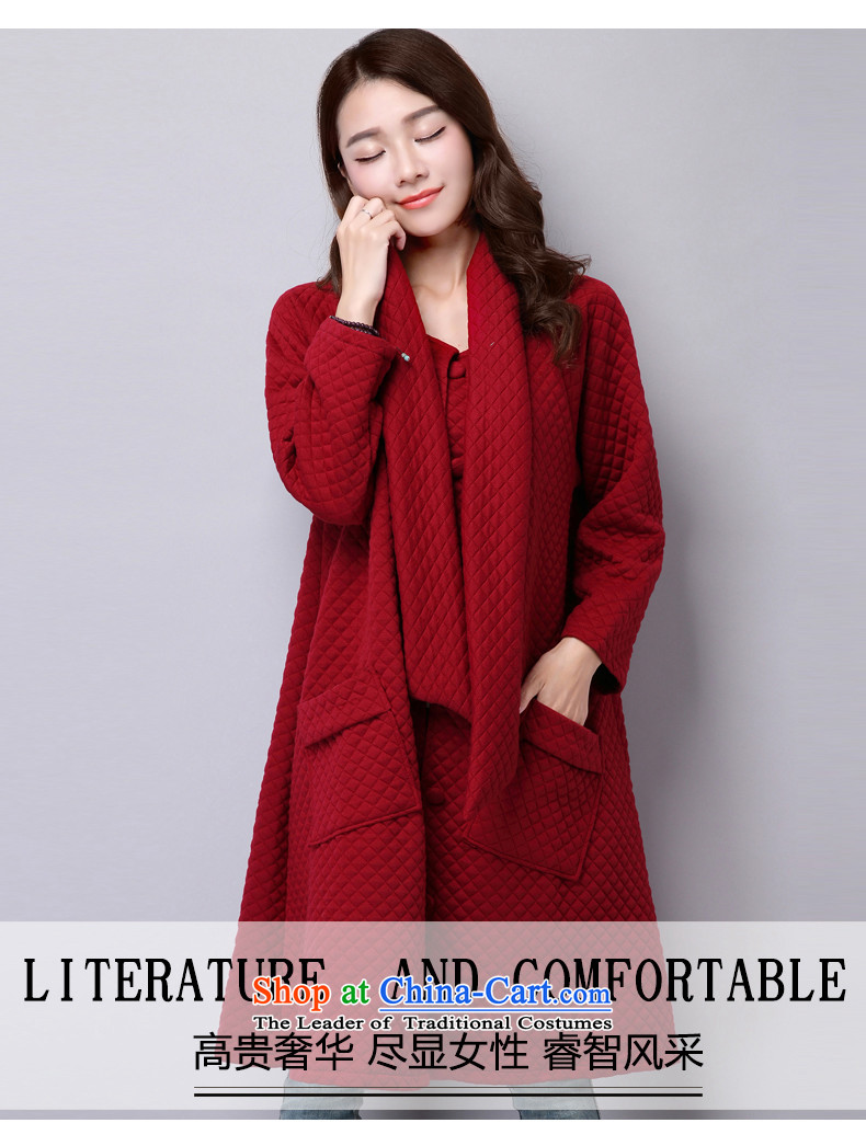 2015 Autumn and Winter Korea MEISUDI version of large numbers of ladies loose video thin wild folder in pure color cotton long cardigan jacket dark blue XXL picture, prices, brand platters! The elections are supplied in the national character of distribution, so action, buy now enjoy more preferential! As soon as possible.