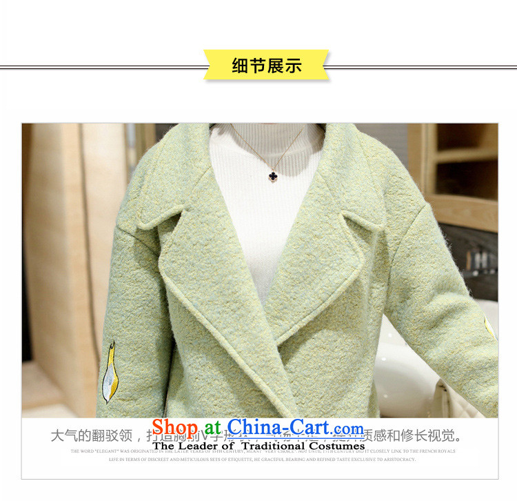 Korean figure Connie autumn and winter 2015 new small wind jacket is Heung gross in long bold Ms. Jacket Wool tweed coats Korean? 