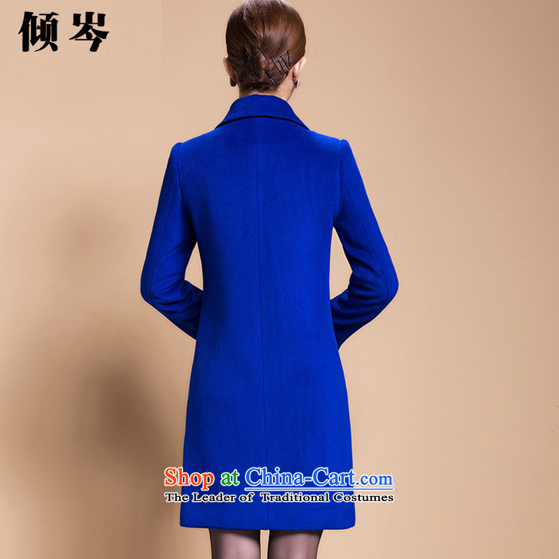 The Dumping Cen new women's Winter 2015 replacing temperament thick MM to increase the number of Sau San double-a jacket 883# gross blue  XXXXL recommendations 146-160, dumping Cen (QINGCEN) , , , shopping on the Internet