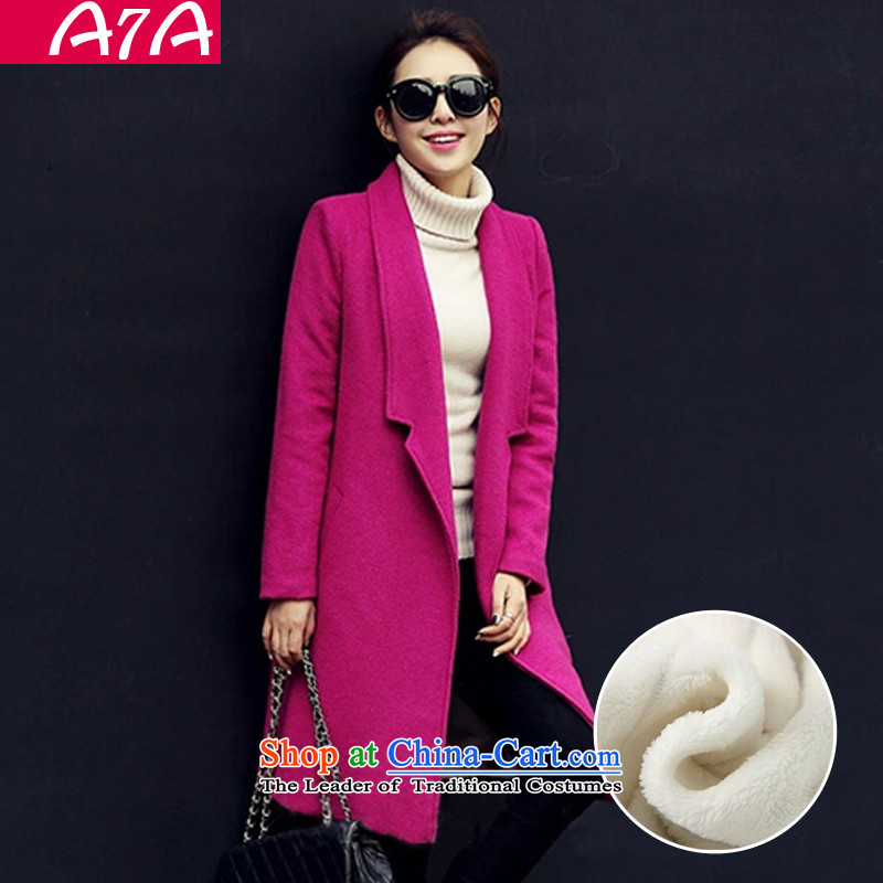 A7a2015 autumn and winter new gross female Korean jacket? In the long load lint-free a wool coat A46 and colors plus lint-free code ,A7A,,, M shopping on the Internet
