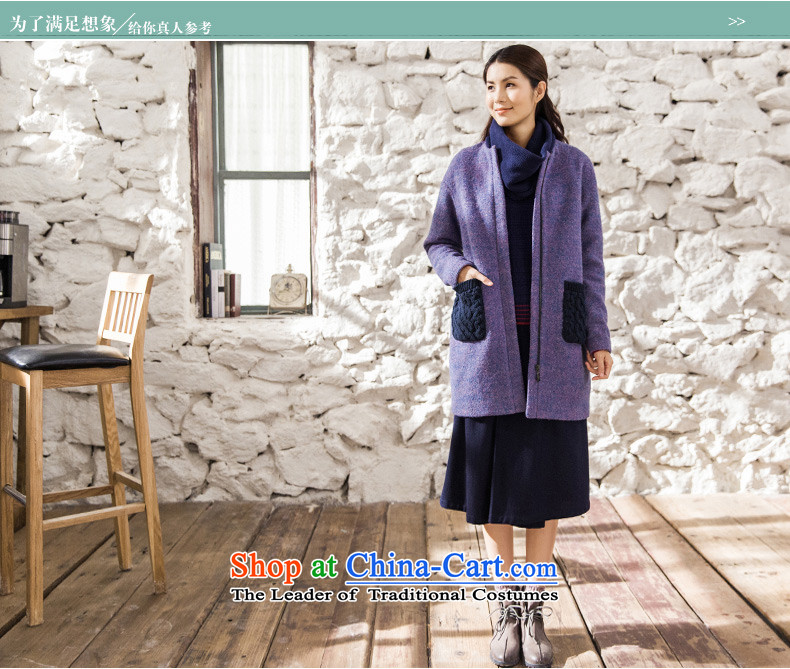 Athena Chu Cayman 2015 winter clothing new minimalist design long coats)?? With a coat of the girl- 8540720117 (violet L picture, prices, brand platters! The elections are supplied in the national character of distribution, so action, buy now enjoy more preferential! As soon as possible.
