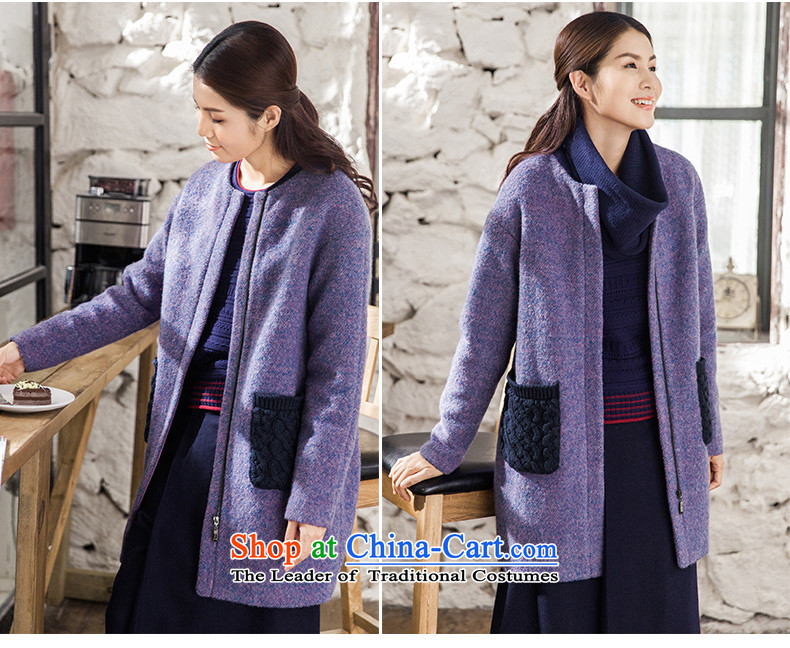 Athena Chu Cayman 2015 winter clothing new minimalist design long coats)?? With a coat of the girl- 8540720117 (violet L picture, prices, brand platters! The elections are supplied in the national character of distribution, so action, buy now enjoy more preferential! As soon as possible.