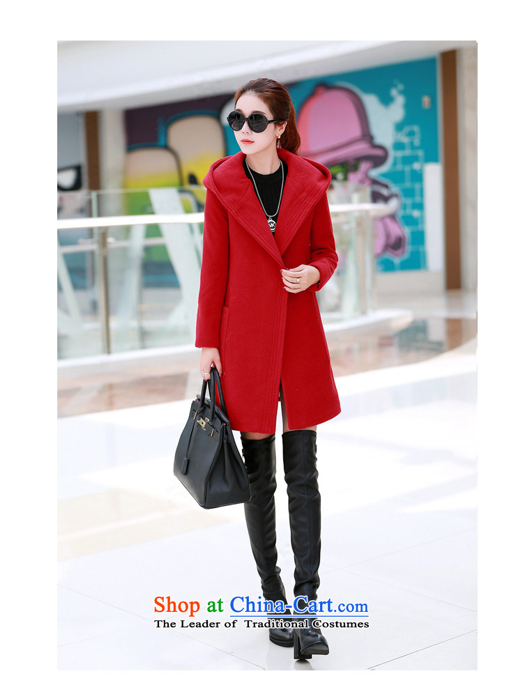 Beijing 2015 Choo Pik-dress, in the autumn of gross coats female Korean? for winter coats gross?? in female long coat 6705 red) L picture, prices, brand platters! The elections are supplied in the national character of distribution, so action, buy now enjoy more preferential! As soon as possible.