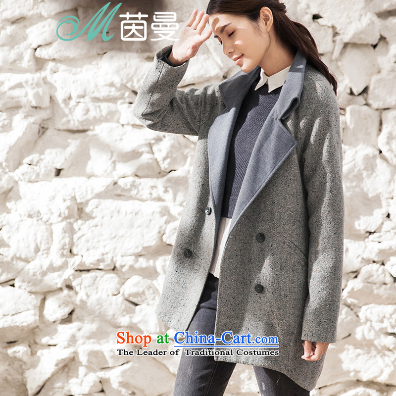 Athena Chu Cayman?2015 winter clothing new minimalist suit? The long jacket coat_?? _8543220126 female health spending gray?XL