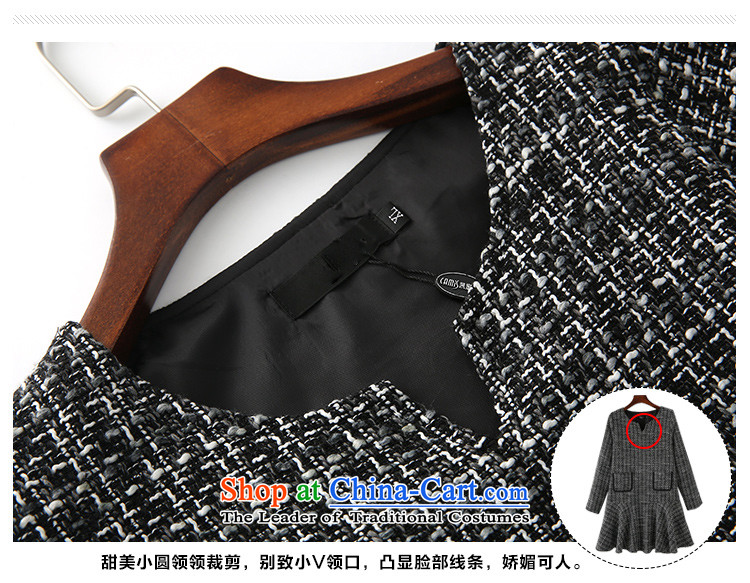 To increase the number missdonut small wind-skirts incense autumn and winter thick mm sister Korean women who thick video thin gross? dresses 200 catties large gray code XXL recommendations 150-175 catty picture, prices, brand platters! The elections are supplied in the national character of distribution, so action, buy now enjoy more preferential! As soon as possible.