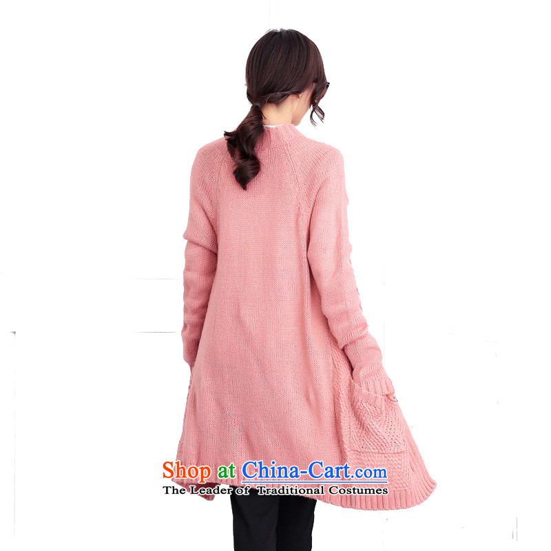 Thick mm autumn load feelnet to increase women's code for winter loose version won long female Cardigan Knitted Shirt jacket G51 pink 3XL code ,FEELNET,,, shopping on the Internet