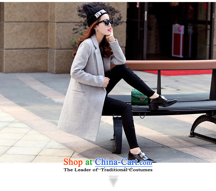 The Korean version of the wild in pure color jacket, gray long XXL picture, prices, brand platters! The elections are supplied in the national character of distribution, so action, buy now enjoy more preferential! As soon as possible.