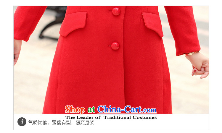 The Korean version of the sleek and versatile pure colors of red coats of Sau San M picture, prices, brand platters! The elections are supplied in the national character of distribution, so action, buy now enjoy more preferential! As soon as possible.