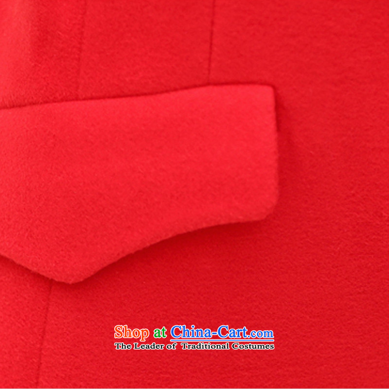 The Korean version of the sleek and versatile solid color coats of red M, Sau San Xin, Chemist ( , , , ) XINYARAN shopping on the Internet