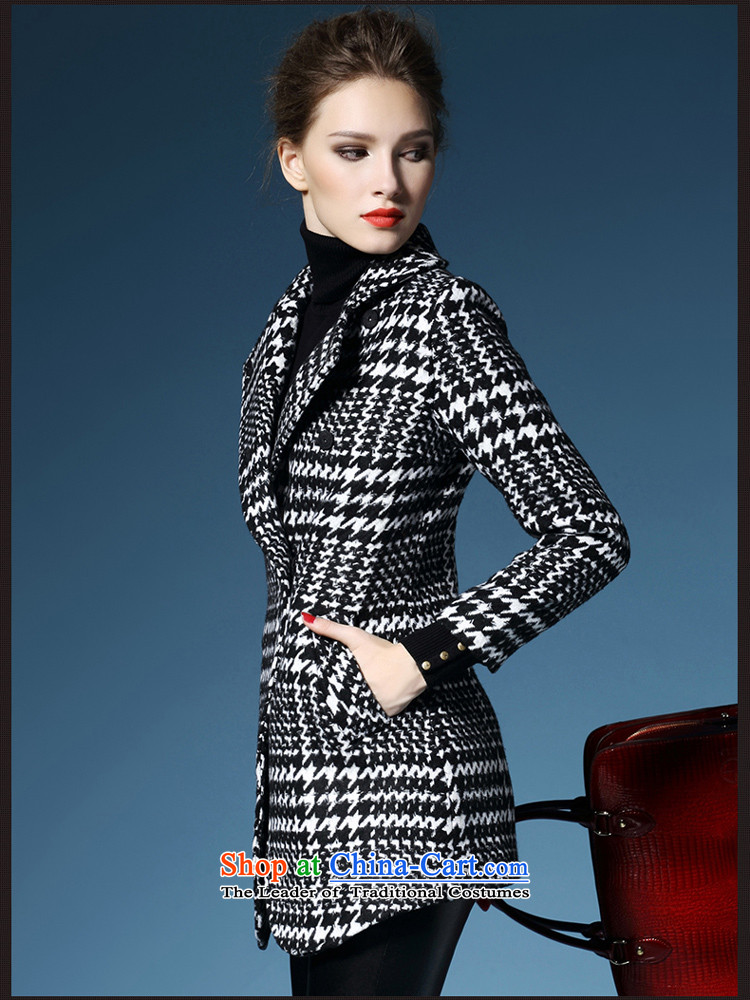 El Nina 2015 winter new wool a wool coat chidori. Long thick jacket double-checked S/155 women's picture, prices, brand platters! The elections are supplied in the national character of distribution, so action, buy now enjoy more preferential! As soon as possible.
