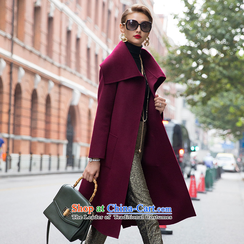 The sponsors of the new two-sided 2015 Baroness cashmere overcoat female plain manual duplex? Long Korean figures rose drastically jacket? gross wine red S included Lord Ashdown has been pressed shopping on the Internet