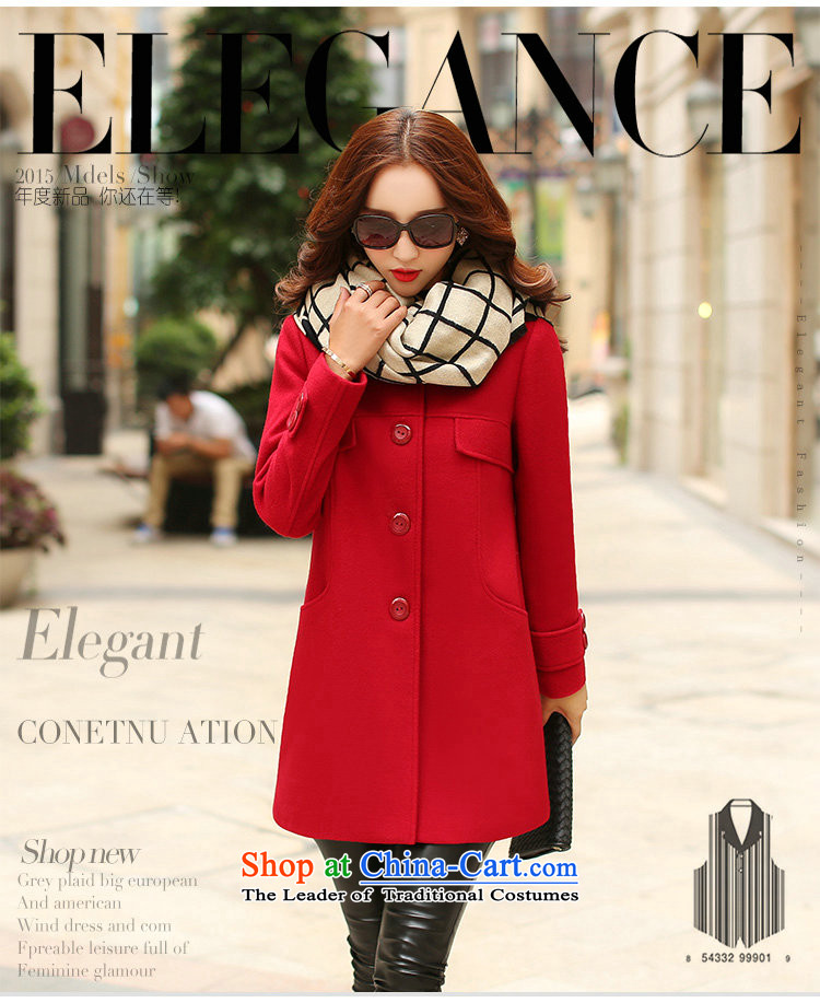 Xu Chong 2015 winter new women's gross for Korean female decorated gross? Who jacket single row is long leave pocket leather coats? pink L code picture, prices, brand platters! The elections are supplied in the national character of distribution, so action, buy now enjoy more preferential! As soon as possible.