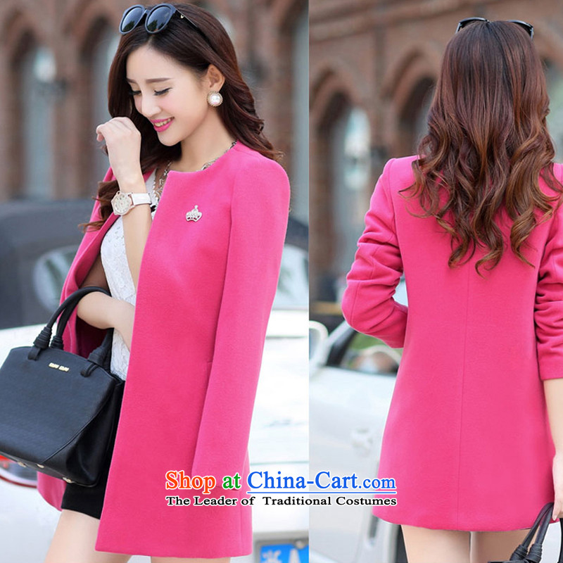 1475#2015 autumn and winter female new Korean version plus cotton thick round-neck collar a case of the RED M, Sau San female Cheuk-yan Yi Yan Shopping on the Internet has been pressed.