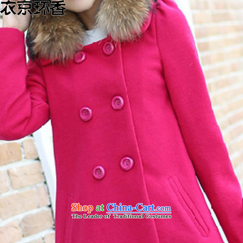 Yi Kyung Hyang 2015 Autumn load ring New Sau San over the medium to longer term gross H1300 coats of what a red circle of Kyung Hyang-XL, Yi shopping on the Internet has been pressed.