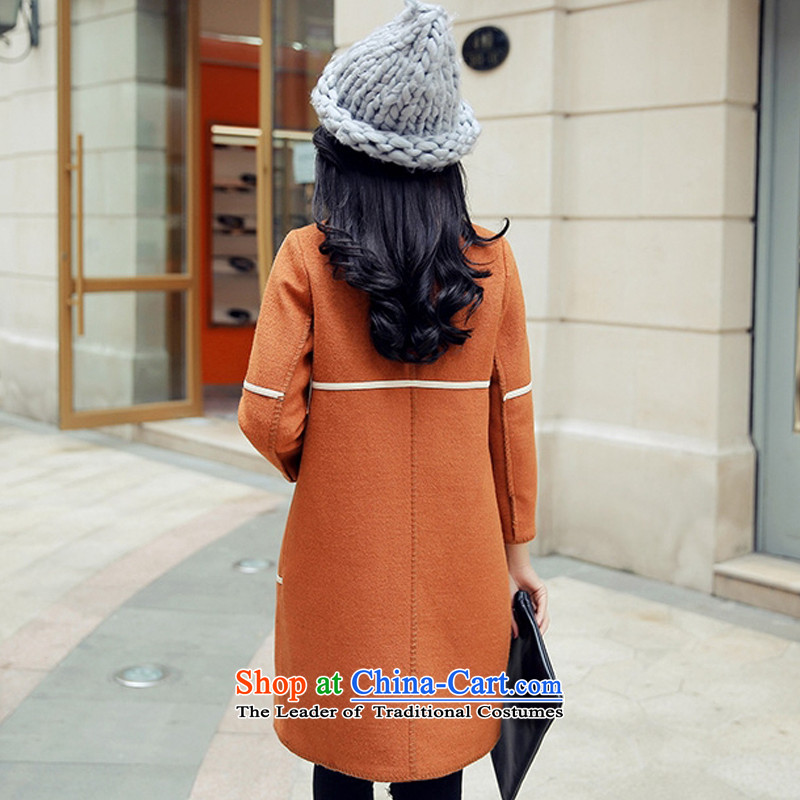 Yi love wave 2015 autumn and winter new Korean women's coats gross? smart casual jacket in gross? Long 0293 and Color M Yi Wave Love , , , shopping on the Internet