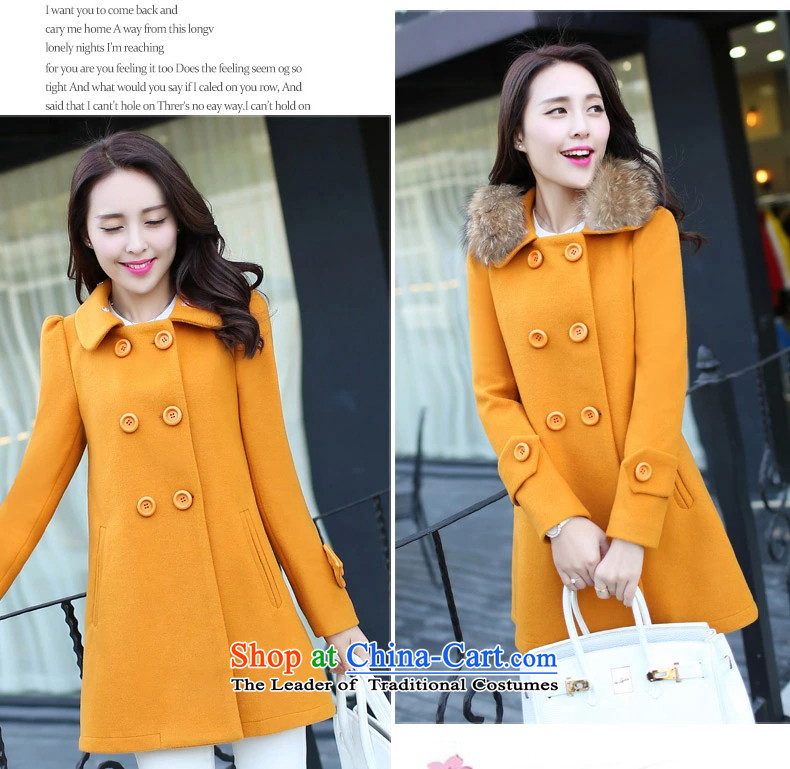 Recalling that the 2015 Winter North drift-new Korean version of Sau San? In gross jacket long double-for long-sleeved a gross COAT 0116 female turmeric S picture, prices, brand platters! The elections are supplied in the national character of distribution, so action, buy now enjoy more preferential! As soon as possible.