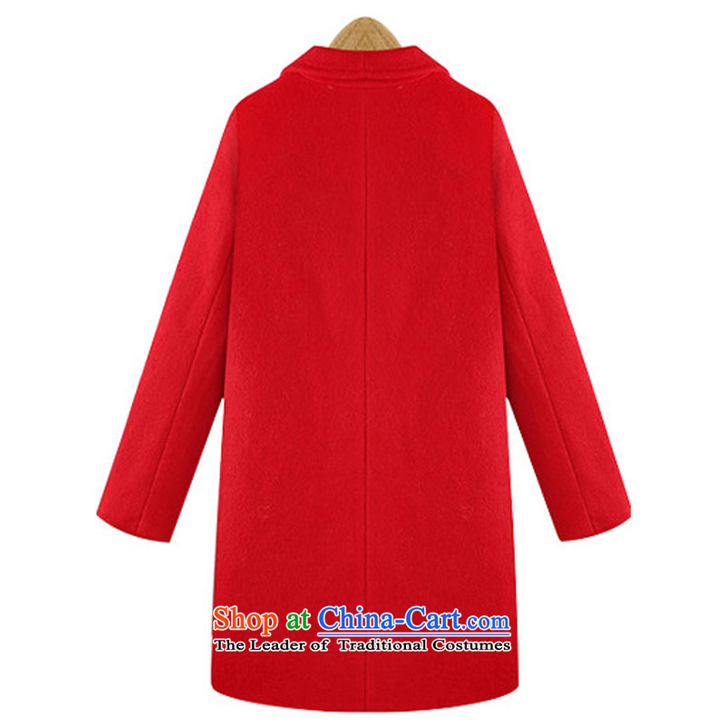 Gross coats women XZOO2015? winter version korea long wool a jacket female new red clip cotton waffle s,xzoo,,, shopping on the Internet