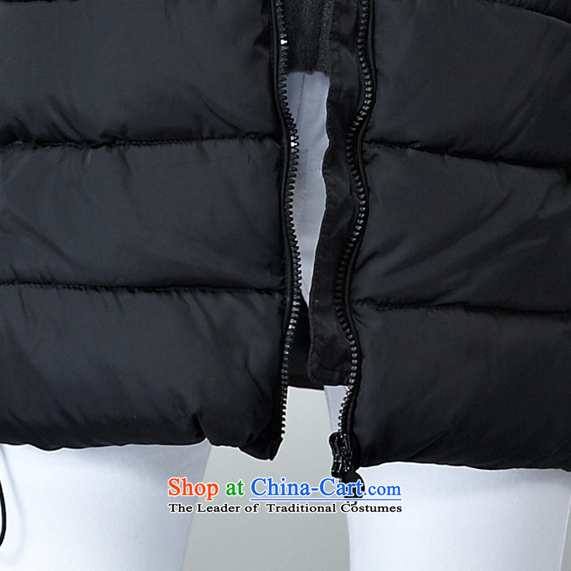 Hee-m thick MM to 2015 XL vest jacket coat of autumn and winter in long new 200 catties thick sister Korean women who Sau San Fat, black 3XL, video thin Hee-m (XIMI) , , , shopping on the Internet
