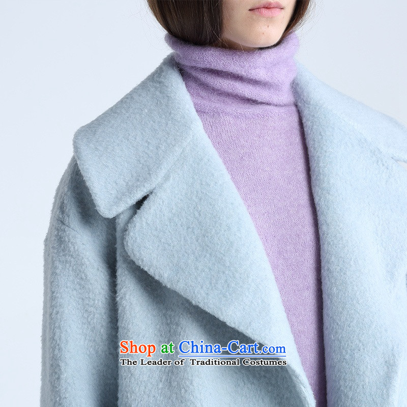 In winter, of d'zzit retro-barrel long woolen coat 354G398 light green blue 155xs,d'zzit,,, shopping on the Internet