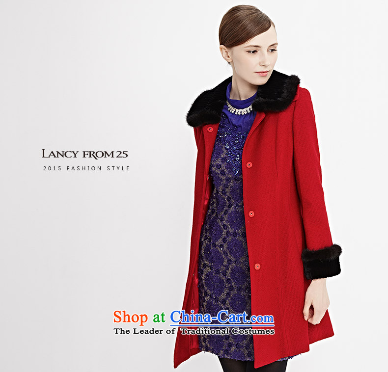 Gigi Lai Yuen Long New 2015 LANCY female winter clothing, rabbit hair style to grow up Sau San Yi LC13404KHC017 RED XL Photo, prices, brand platters! The elections are supplied in the national character of distribution, so action, buy now enjoy more preferential! As soon as possible.