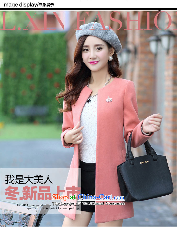 1475#2015 autumn and winter new Korean thick round-neck collar a jacket. Long women of Sau San RED M picture, prices, brand platters! The elections are supplied in the national character of distribution, so action, buy now enjoy more preferential! As soon as possible.