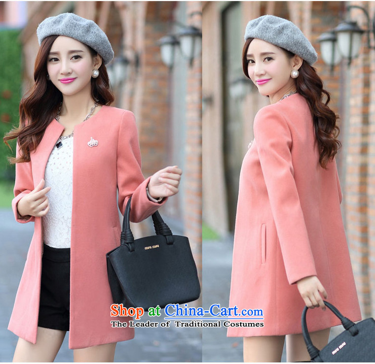 1475#2015 autumn and winter new Korean thick round-neck collar a jacket. Long women of Sau San RED M picture, prices, brand platters! The elections are supplied in the national character of distribution, so action, buy now enjoy more preferential! As soon as possible.