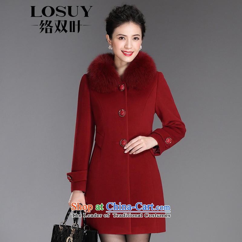 Contact Us dual leaf gross? 2015 winter coats female gross female Korean jacket? In long coats new Fox Cashmere wool for the chestnut horsesXL