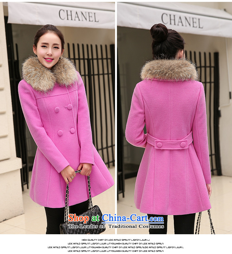 Summer 2015 Addis Ababa autumn and winter load new woolen coat non-Cashmere wool coat girl in long wool coat gross?? coats female rose pink XL Photo, prices, brand platters! The elections are supplied in the national character of distribution, so action, buy now enjoy more preferential! As soon as possible.