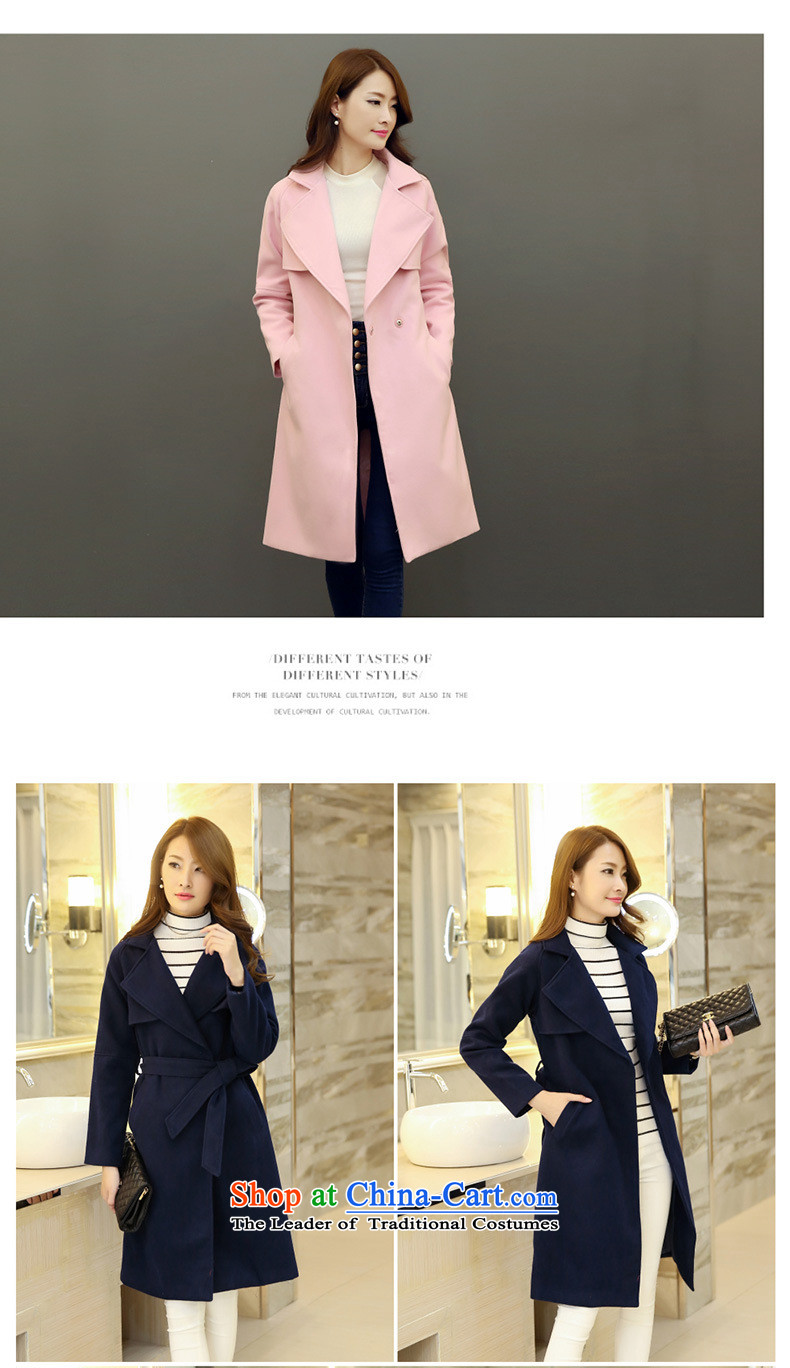 Pele Cayman 2015 winter new gross girls jacket? Long Korean coats thin solid color graphics 