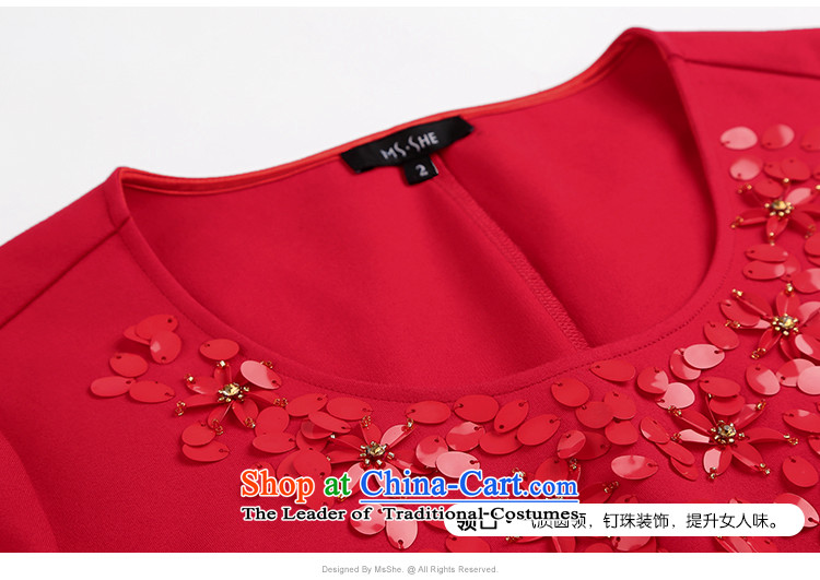 Msshe xl women 2015 new winter clothing 200 catties stylish manually staple bead aristocratic dresses 10438 Red 3XL picture, prices, brand platters! The elections are supplied in the national character of distribution, so action, buy now enjoy more preferential! As soon as possible.
