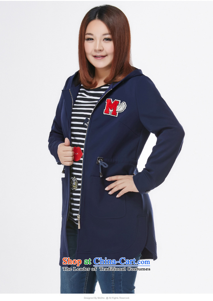 Msshe xl women 2015 new winter clothing thick MM plus lint-free warm zipper hat jacket thickness pre-sale 10863 blue 4XL- pre-sale to the picture of 12.10, prices, brand platters! The elections are supplied in the national character of distribution, so action, buy now enjoy more preferential! As soon as possible.