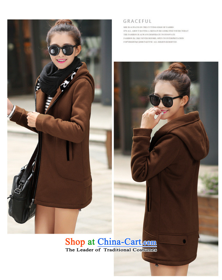 Morning to 2015 winter large new women's Hoodie thick MM Plus Adjustable hood thick wool sweater video thin jacket for Sau San dark green XL recommendations 120-130 catty picture, prices, brand platters! The elections are supplied in the national character of distribution, so action, buy now enjoy more preferential! As soon as possible.
