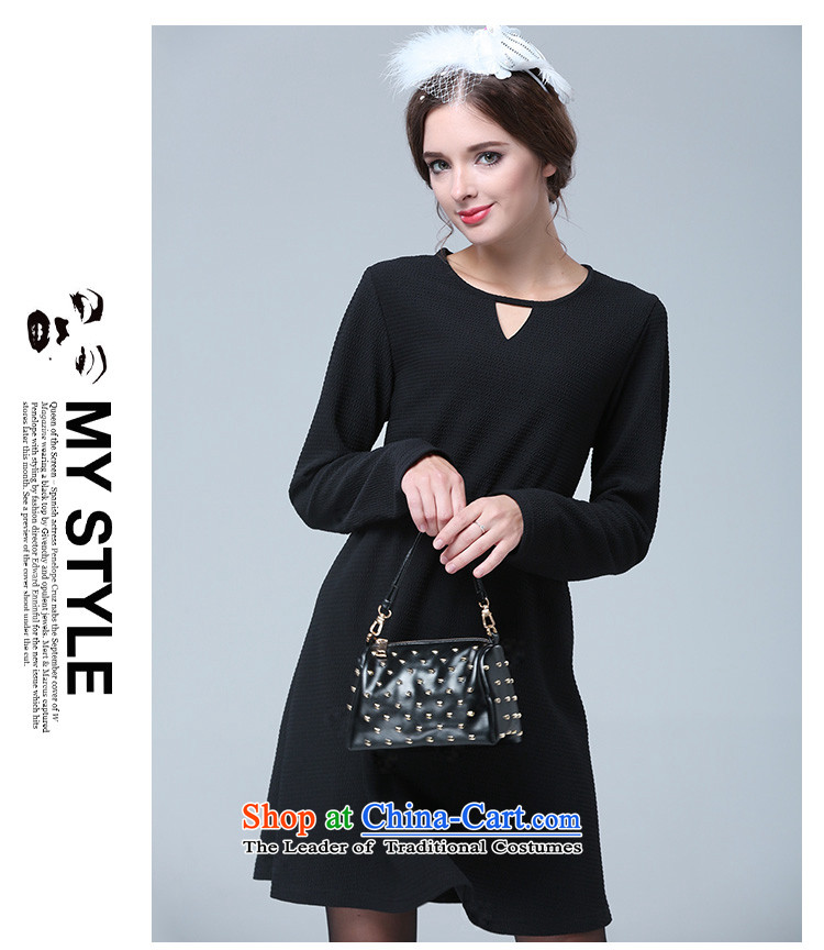 Elizabeth 2015 Western brands discipline high-end for larger women Fall/Winter Collections dresses video thin new fat mm xl pure color Foutune of knitted dress SN1626- forming the black L picture, prices, brand platters! The elections are supplied in the national character of distribution, so action, buy now enjoy more preferential! As soon as possible.