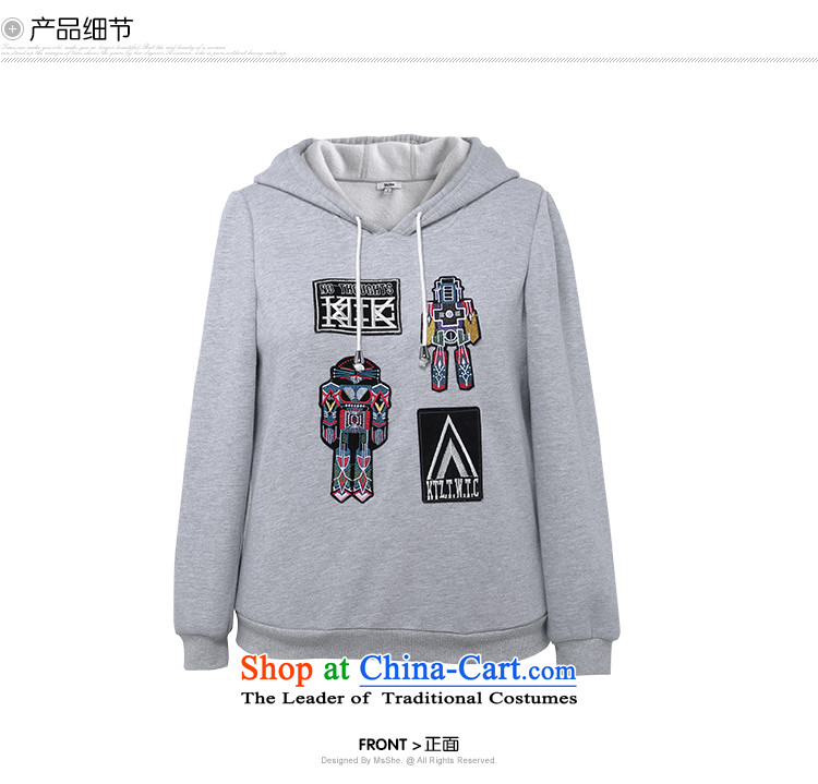 Large msshe women 2015 new autumn and winter casual sports embroidered cap sweater 200 catties thick gray 4XL pictures, 10826 price, brand platters! The elections are supplied in the national character of distribution, so action, buy now enjoy more preferential! As soon as possible.