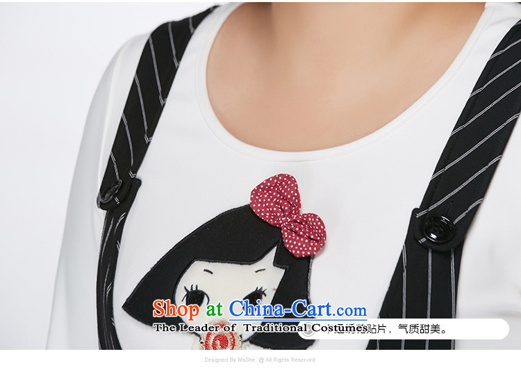 Large msshe women 2015 New Fat MM autumn and winter sweet air-t-shirt with two-piece set with skirt 10503 black and white picture, prices of 3XL platters, brand! The elections are supplied in the national character of distribution, so action, buy now enjoy more preferential! As soon as possible.