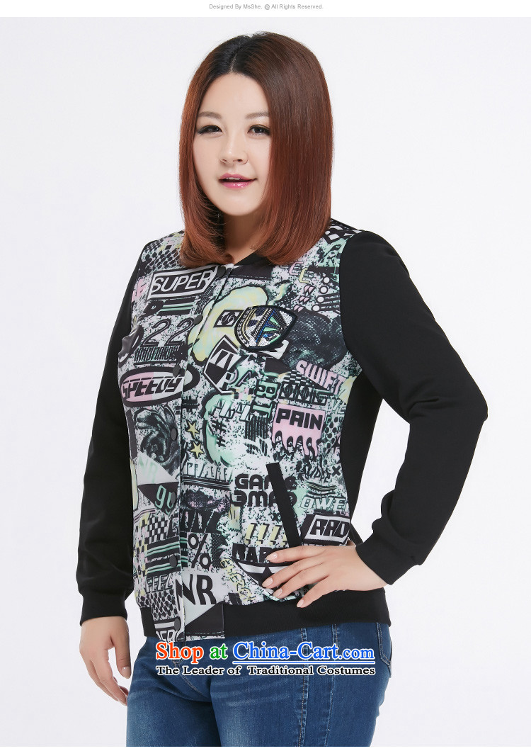 Msshe xl women 2015 new winter clothing thick MM stylish casual baseball shirt thick stamp jacket 10505 Black green 5XL picture, prices, brand platters! The elections are supplied in the national character of distribution, so action, buy now enjoy more preferential! As soon as possible.