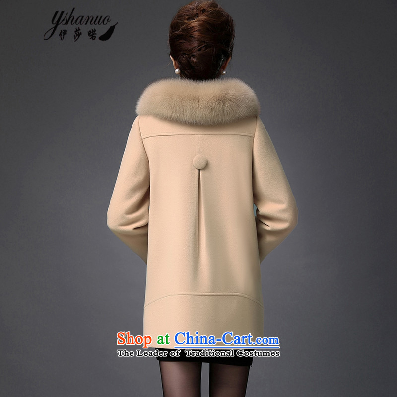 Isabel La Carconte 2015 autumn and winter woolen coat female Fox for long, Gross Gross a jacket mother boxed YS0016 KHAKI XXL, Isabelle well (YSHANUO) , , , shopping on the Internet