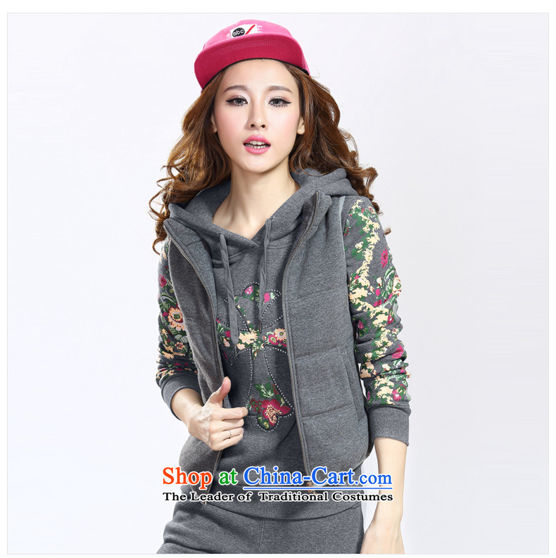 1476#2015 autumn and winter thick sweater three piece won version plus large-Sau San Leisure Sports Suits stylish women carbon L picture, prices, brand platters! The elections are supplied in the national character of distribution, so action, buy now enjoy more preferential! As soon as possible.