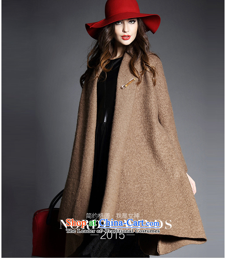 The Nordic wind hair? 2015 autumn and winter coats female new women's largest lapel pure color is not under the rules of long-sleeved cloak-jacket coat? female gross in long and color code picture, prices, brand platters! The elections are supplied in the national character of distribution, so action, buy now enjoy more preferential! As soon as possible.