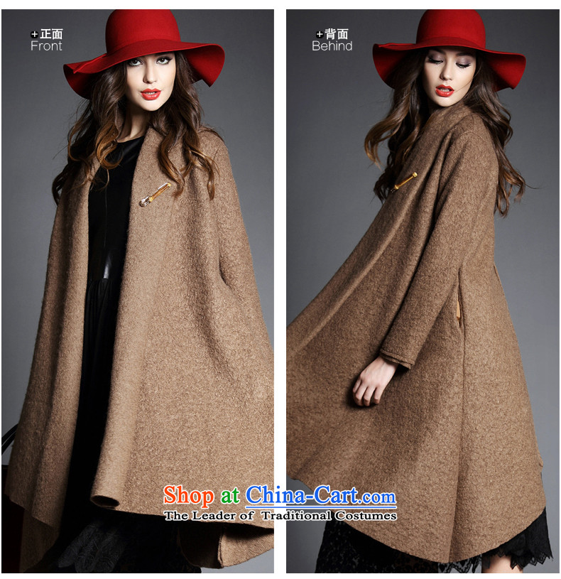 The Nordic wind hair? 2015 autumn and winter coats female new women's largest lapel pure color is not under the rules of long-sleeved cloak-jacket coat? female gross in long and color code picture, prices, brand platters! The elections are supplied in the national character of distribution, so action, buy now enjoy more preferential! As soon as possible.