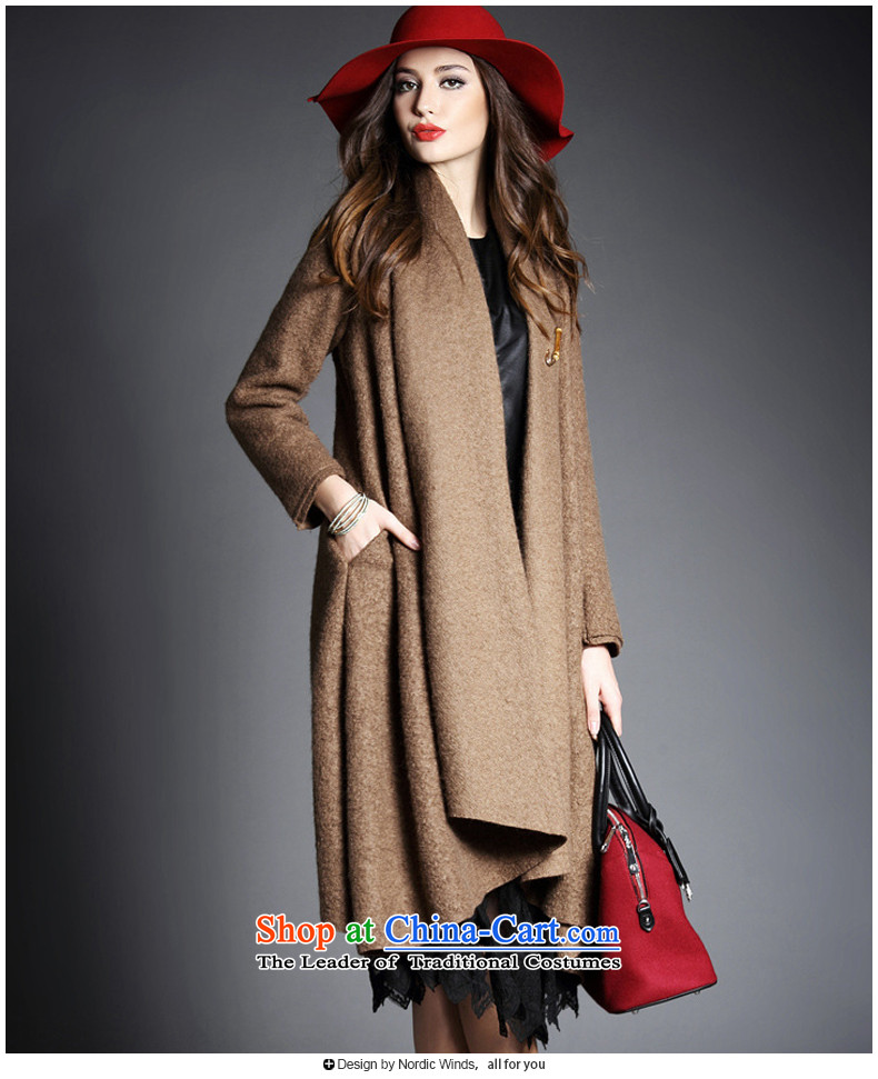 The Nordic wind hair? 2015 autumn and winter coats female new women's largest lapel pure color is not under the rules of long-sleeved cloak-jacket coat? female gross in long and color code picture, prices, brand platters! The elections are supplied in the national character of distribution, so action, buy now enjoy more preferential! As soon as possible.