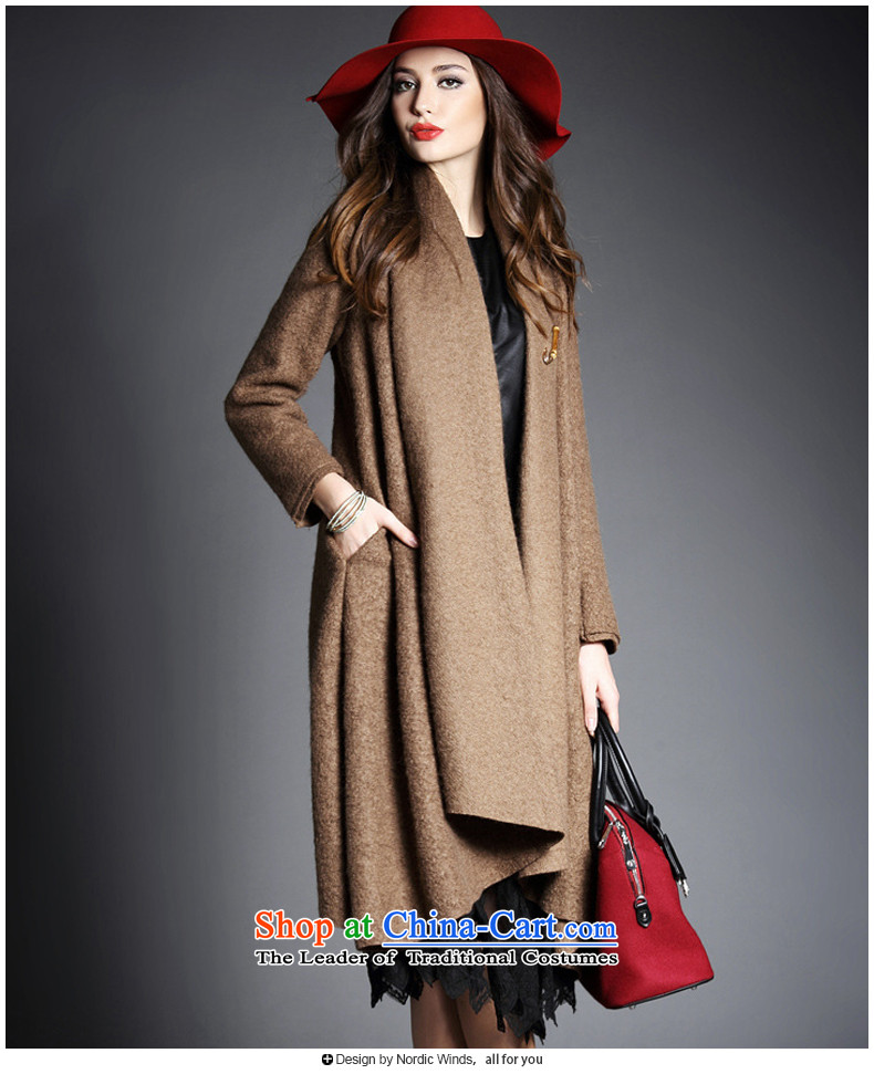 The Nordic wind hair? 2015 autumn and winter coats female new women's largest lapel pure color is not under the rules of long-sleeved cloak-jacket coat? female gross in long and color code picture, prices, brand platters! The elections are supplied in the national character of distribution, so action, buy now enjoy more preferential! As soon as possible.