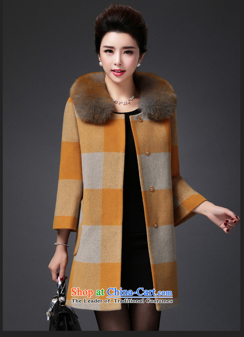 Isabel La Carconte 2015 new winter) Elegant graphics thin fox woolen coat in the gross for long grid? female YS151507 gross yellow jacket L picture, prices, brand platters! The elections are supplied in the national character of distribution, so action, buy now enjoy more preferential! As soon as possible.