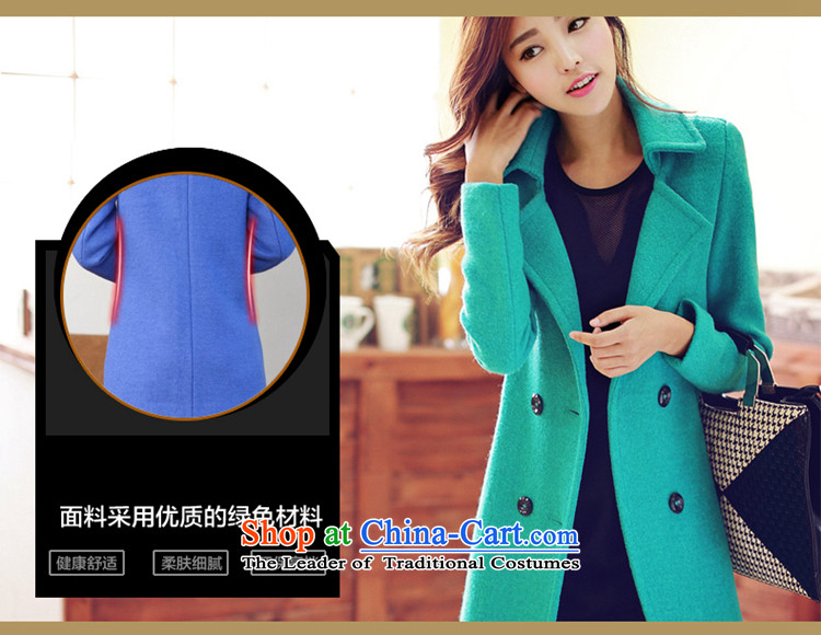 Sin has 2015 autumn and winter new a wool coat Korean Sau San fleece thin graphics long hair? female green jacket S picture, prices, brand platters! The elections are supplied in the national character of distribution, so action, buy now enjoy more preferential! As soon as possible.