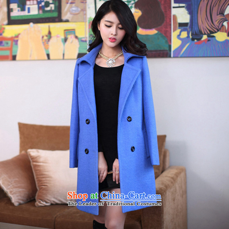 Sin has 2015 autumn and winter new a wool coat Korean Sau San fleece thin graphics long hair? female green jacket , sin has shopping on the Internet has been pressed.