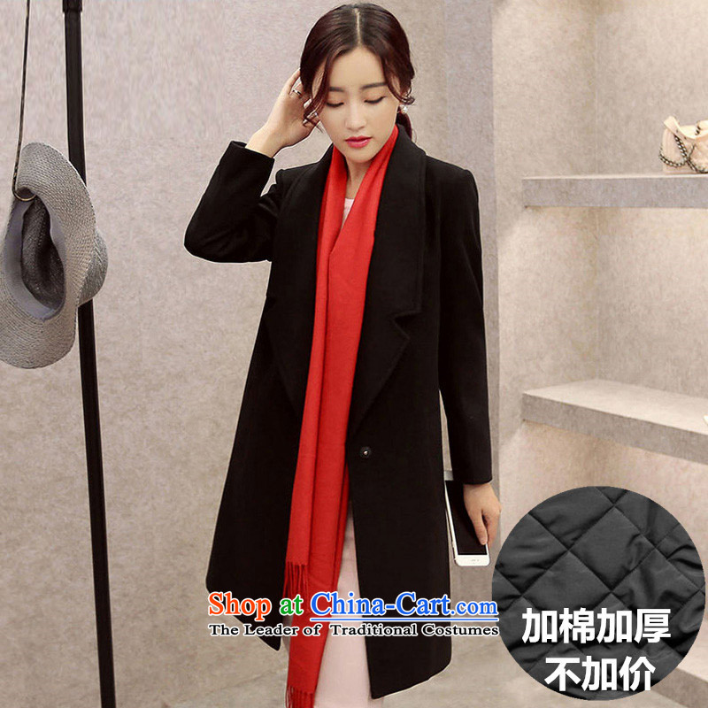 Easy to Mr NGAN gross Korean female coat? jacket for women in the cotton waffle long a wool coat women red plus cotton, M, Dongguan Ngan shopping on the Internet has been pressed.